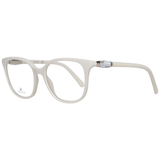 Eyeglasses Frames by Swarovski for women in white showcases a refined full-frame frame design with a refined white coloured frame finish for a refined and sophisticated look.