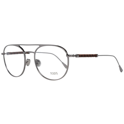 Eyeglasses Frames by Tod's for men in and silver showcases an refined full-frame frame design featuring a sophisticated silver coloured frame for an refined and refined aesthetic.