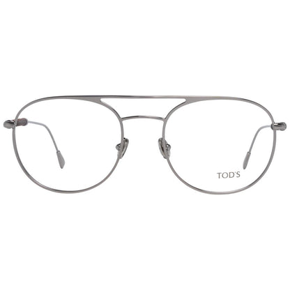 Eyeglasses Frames by Tod's for men in silver features an refined silhouette, showcasing the refined silver coloured frame and sophisticated full-frame frame design.