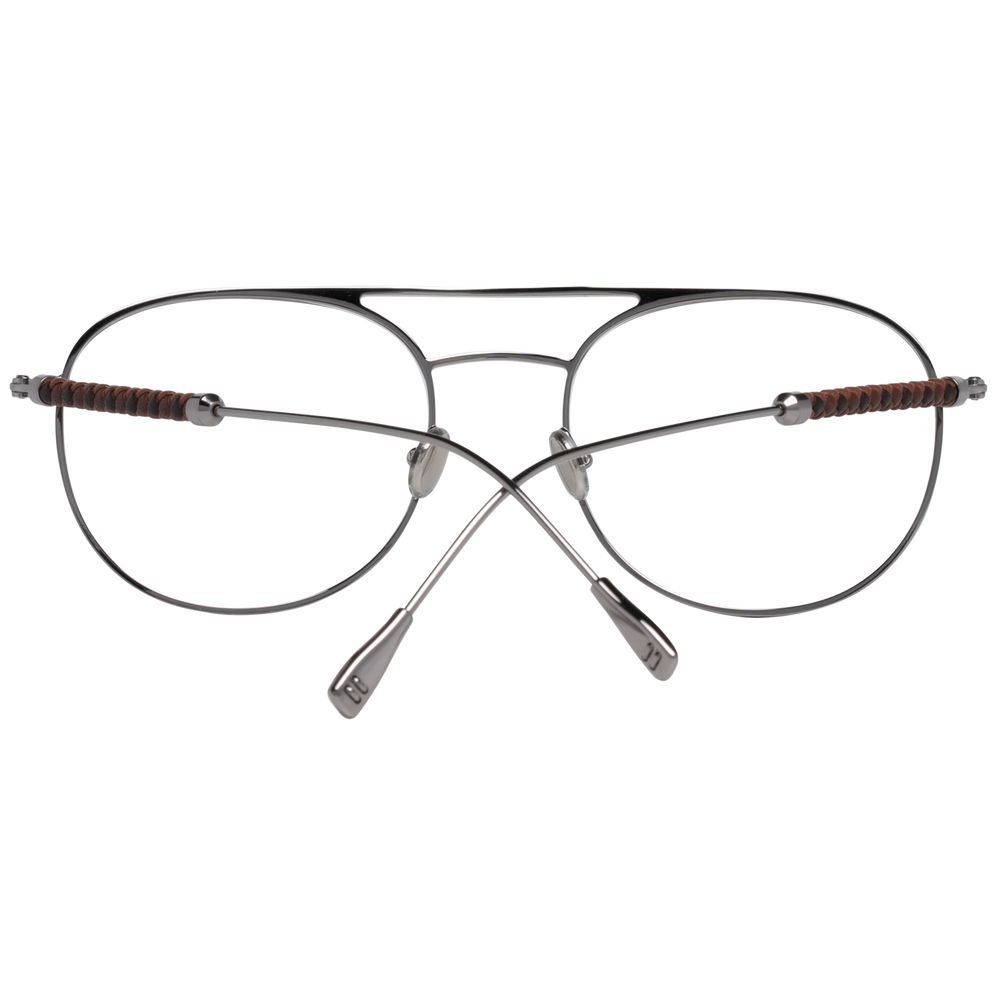 Eyeglasses Frames by Tod's for men in silver features a refined silhouette, showcasing a refined silver coloured frame and full-frame frame design for a sophisticated, premium look.