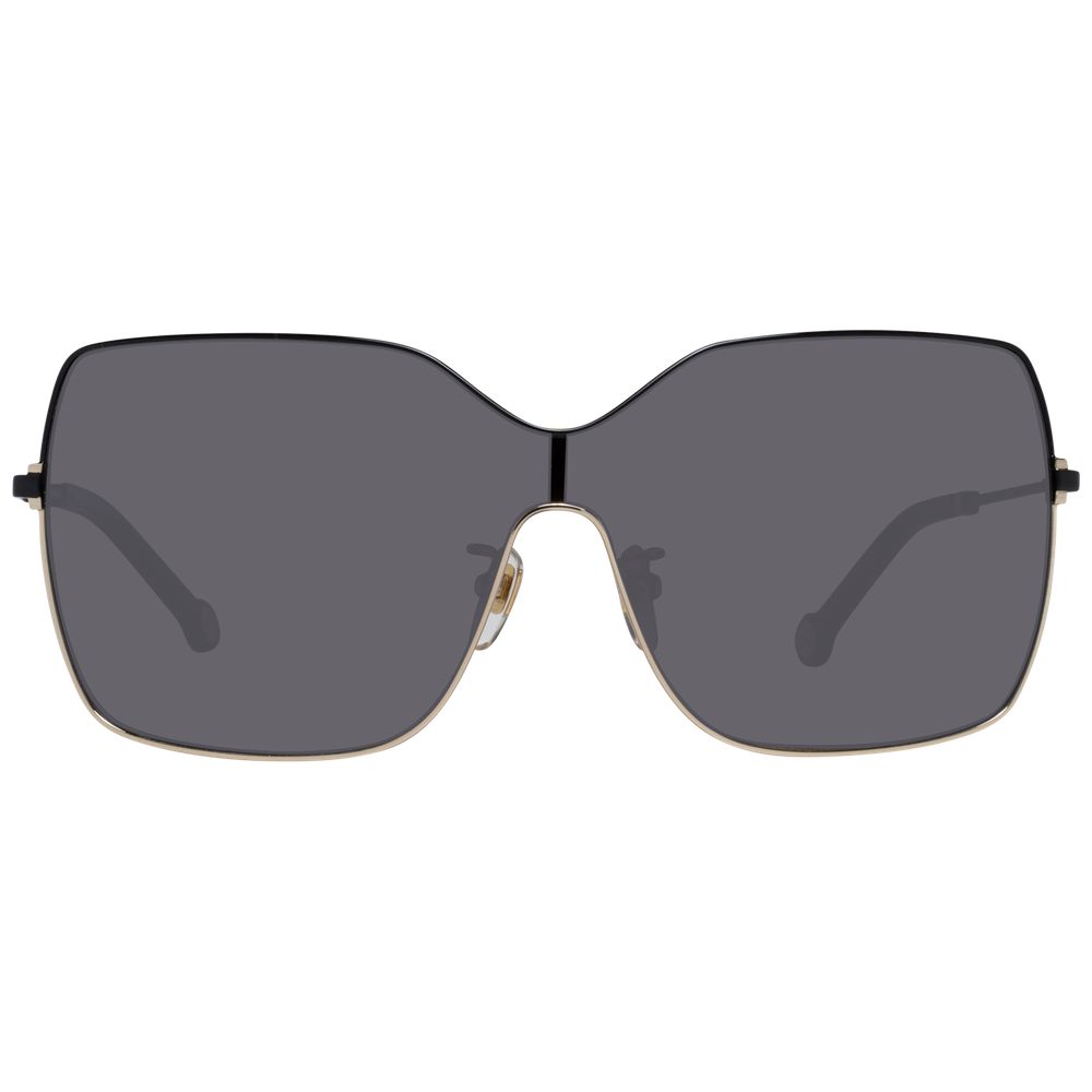 Sunglasses by Carolina Herrera for women in black features an ethereal full-rim mono-lens frame design with black coloured frame frames and non-polarized category-3-dark-tint lens for a ethereal finish.