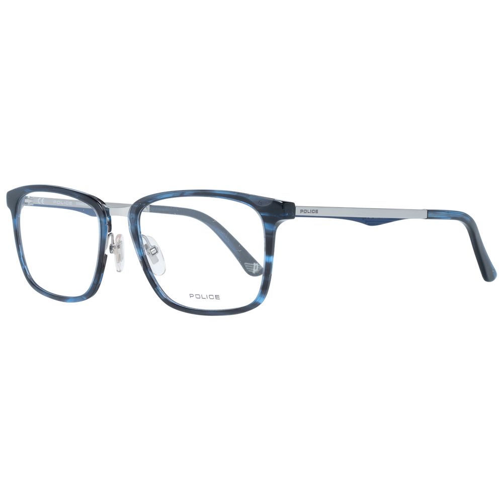 Eyeglasses Frames by Police for men in blue features a refined silhouette, showcasing a refined blue coloured frame and full-frame frame design for a sophisticated, premium look.