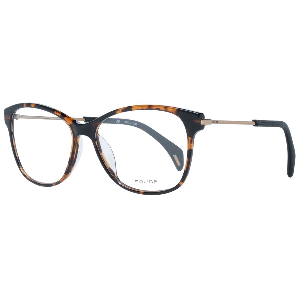 Eyeglasses Frames by Police for women in brown features a refined silhouette, showcasing a refined brown coloured frame and full-frame frame design for a sophisticated, premium look.
