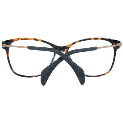 Eyeglasses Frames by Police for women in brown showcases a reflective silhouette, artfully incorporating a sophisticated brown coloured frame with a distinct full-frame frame design.