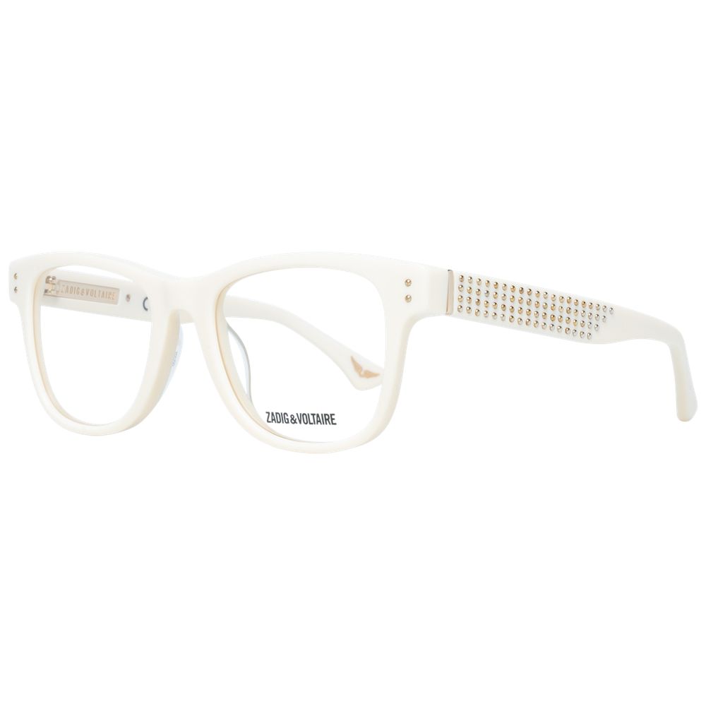 Eyeglasses Frames by Zadig & Voltaire for women in cotton cream features an refined silhouette, showcasing the refined and sophisticated full-frame frame design.
