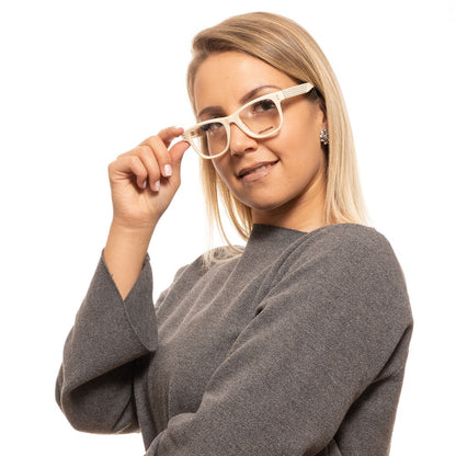 Eyeglasses Frames by Zadig & Voltaire for women in cotton cream features a refined silhouette, showcasing a refined and full-frame frame design for a sophisticated, premium look.