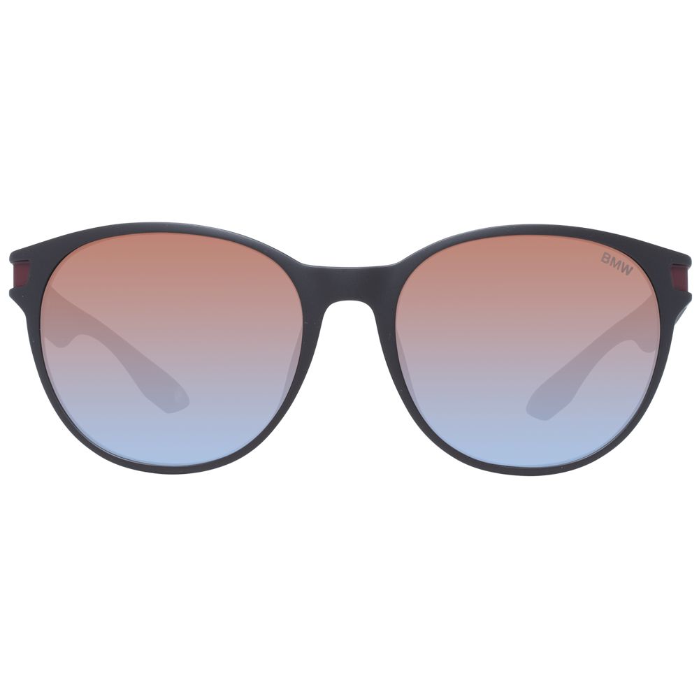 Sunglasses by BMW for men in and brown featuring an opulent full-rim round frame design with a sophisticated brown coloured frame finish and high-performance category-2-medium-tint lens.