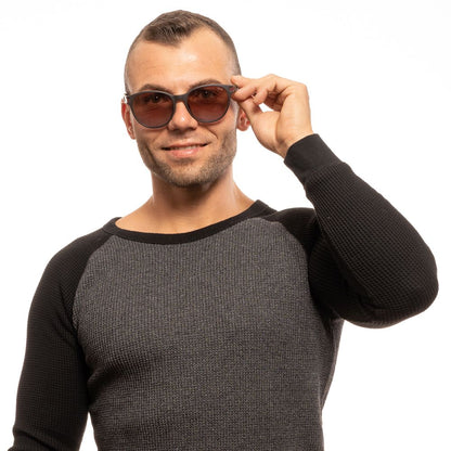 This Sunglasses by BMW for men in brown presents a sumptuous silhouette, showcasing a sumptuous full-rim round frame design in brown coloured frame and high-performance category-2-medium-tint lens.
