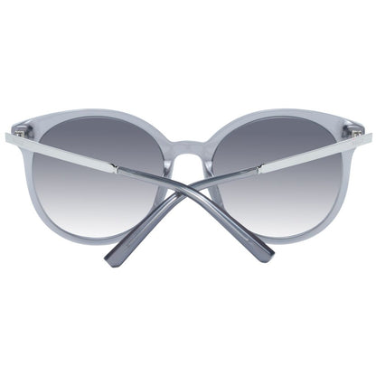 Sunglasses by Bally for women in gray features an ethereal full-rim round frame design with gray coloured frame frames and gradient category-3-dark-tint lens for a ethereal finish.
