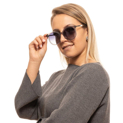 Sunglasses by Bally for women in gray features an lustrous full-rim round frame design with gray coloured frame detailing and gradient category-3-dark-tint lens for a lustrous aesthetic.