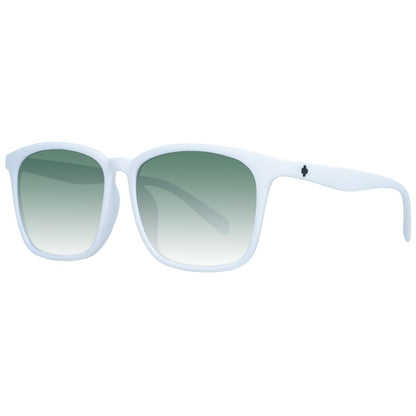 Sunglasses by Spy for unisex in and white featuring an opulent full-rim trapezium frame design with a sophisticated white coloured frame finish and high-performance gradient category-3-dark-tint lens.