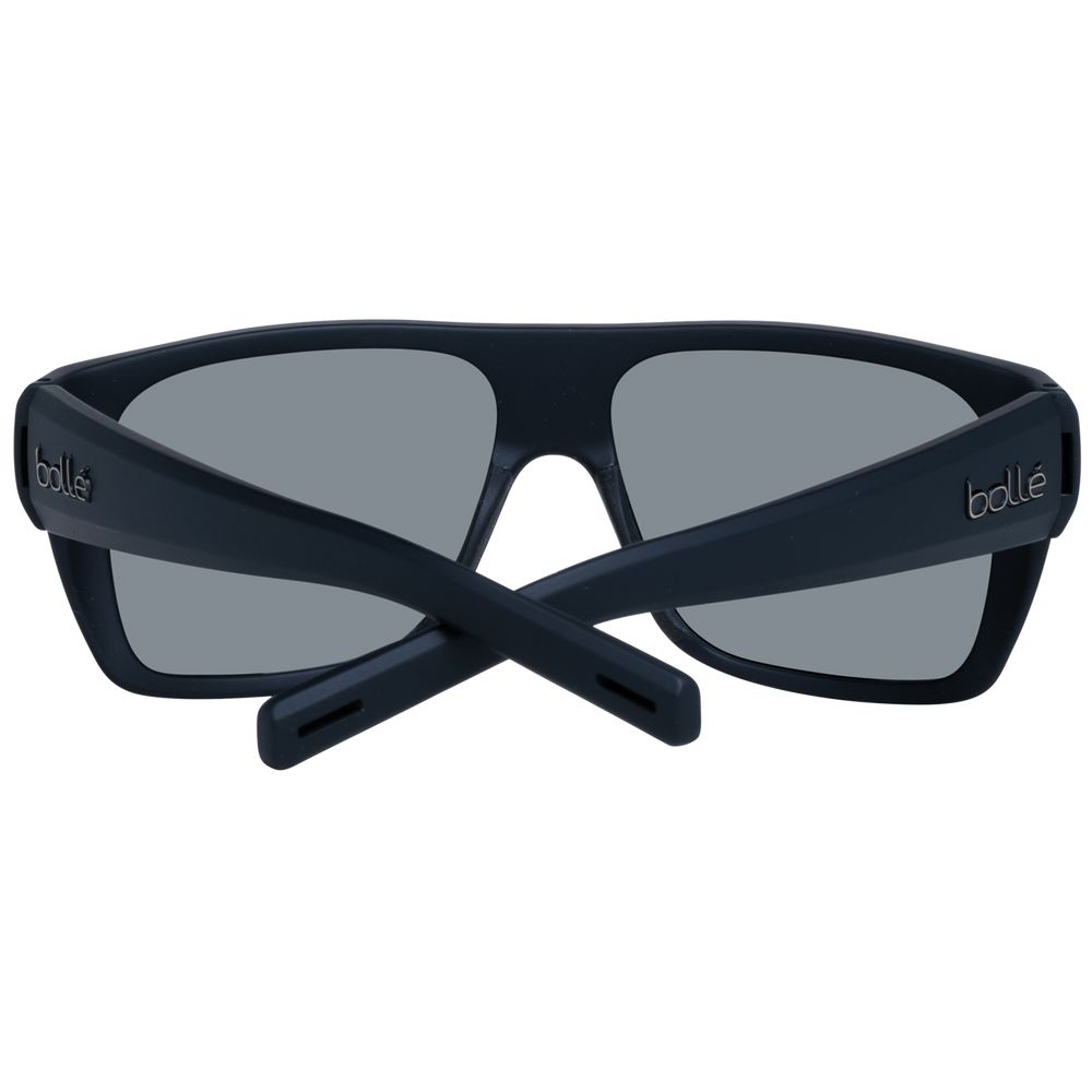 Sunglasses by Bolle for unisex in black features a sumptuous silhouette, showcasing a sumptuous rectangle full-rim frame design in black coloured frame with high-performance polarized category-3-dark-tint lens.