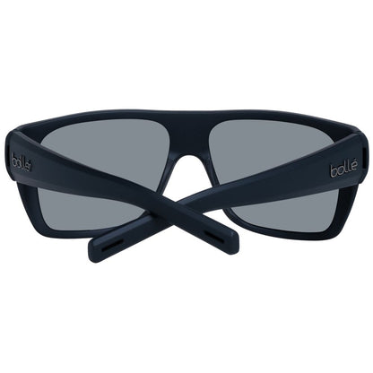 Sunglasses by Bolle for unisex in black features a sumptuous silhouette, showcasing a sumptuous rectangle full-rim frame design in black coloured frame with high-performance polarized category-3-dark-tint lens.