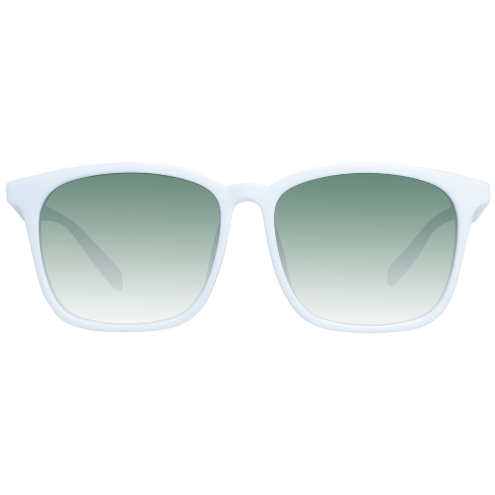This Sunglasses by Spy for unisex in white presents a sumptuous silhouette, showcasing a sumptuous full-rim trapezium frame design in white coloured frame and high-performance gradient category-3-dark-tint lens.