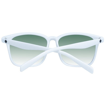 Sunglasses by Spy for unisex in white features a sumptuous silhouette, showcasing a sumptuous full-rim trapezium frame design in white coloured frame with high-performance gradient category-3-dark-tint lens.