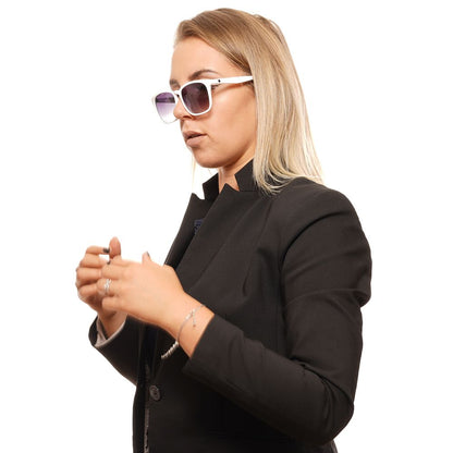 Sunglasses by Spy for unisex in white showcases a ethereal silhouette, featuring white coloured frame full-rim trapezium frame design with gradient category-3-dark-tint lens for a ethereal finish.