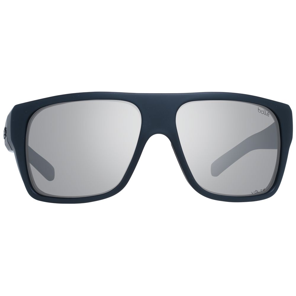 Sunglasses by Bolle for unisex in plastic black showcases a ethereal silhouette, featuring black coloured frame rectangle full-rim frame design with polarized category-3-dark-tint lens for a ethereal finish.