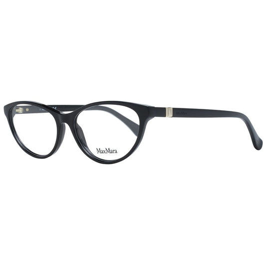 Eyeglasses Frames by Max Mara for women in plastic black features an refined silhouette, showcasing the refined black coloured frame and sophisticated full-frame frame design.