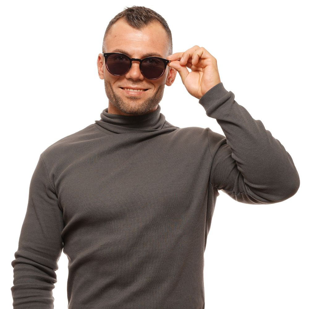 Sunglasses by BMW for men in and blue & burgundy featuring an opulent full-rim round frame design with a sophisticated finish and high-performance category-3-dark-tint mirrored lens.