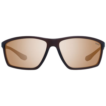 Sunglasses by BMW for men in brown showcases a ethereal silhouette, featuring brown coloured frame rectangle full-rim frame design with category-3-dark-tint lens for a ethereal finish.