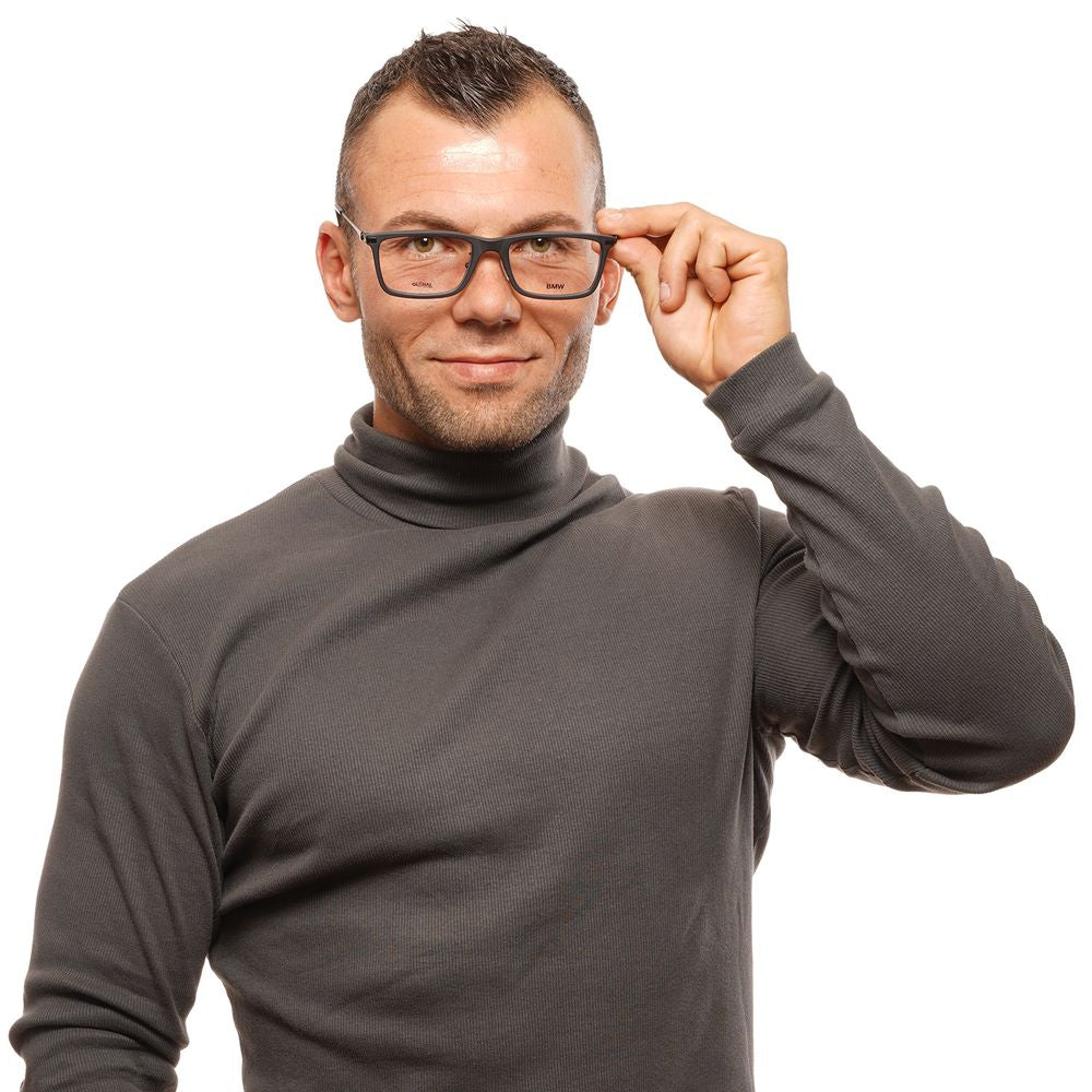 Eyeglasses Frames by BMW for men in black features a refined silhouette, showcasing a refined black coloured frame and full-frame frame design for a sophisticated, premium look.