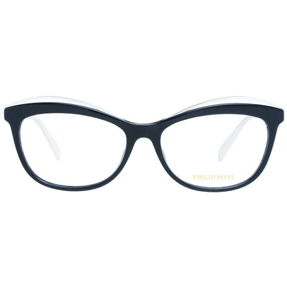 Eyeglasses Frames by Emilio Pucci for women in black features an refined silhouette, showcasing the refined multicolor coloured frame and sophisticated full-frame frame design.
