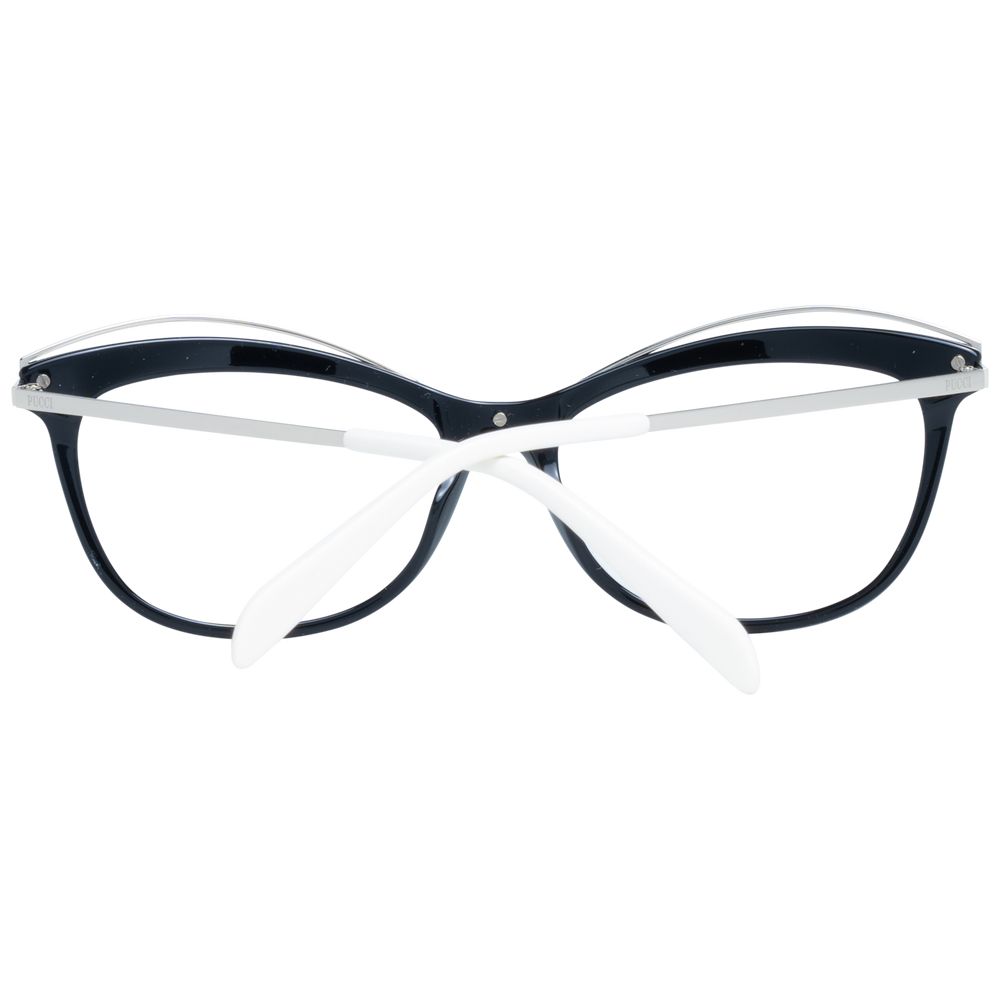 Eyeglasses Frames by Emilio Pucci for women in and black showcases a refined silhouette, detailed with a multicolor coloured frame finish and a sophisticated full-frame frame design.