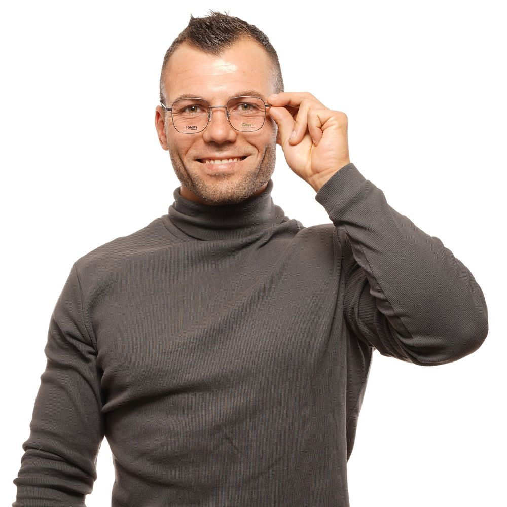 Eyeglasses Frames by Tommy Hilfiger for unisex in gray features an refined silhouette, showcasing a sophisticated multicolor coloured frame and refined full-frame frame design for a refined look.