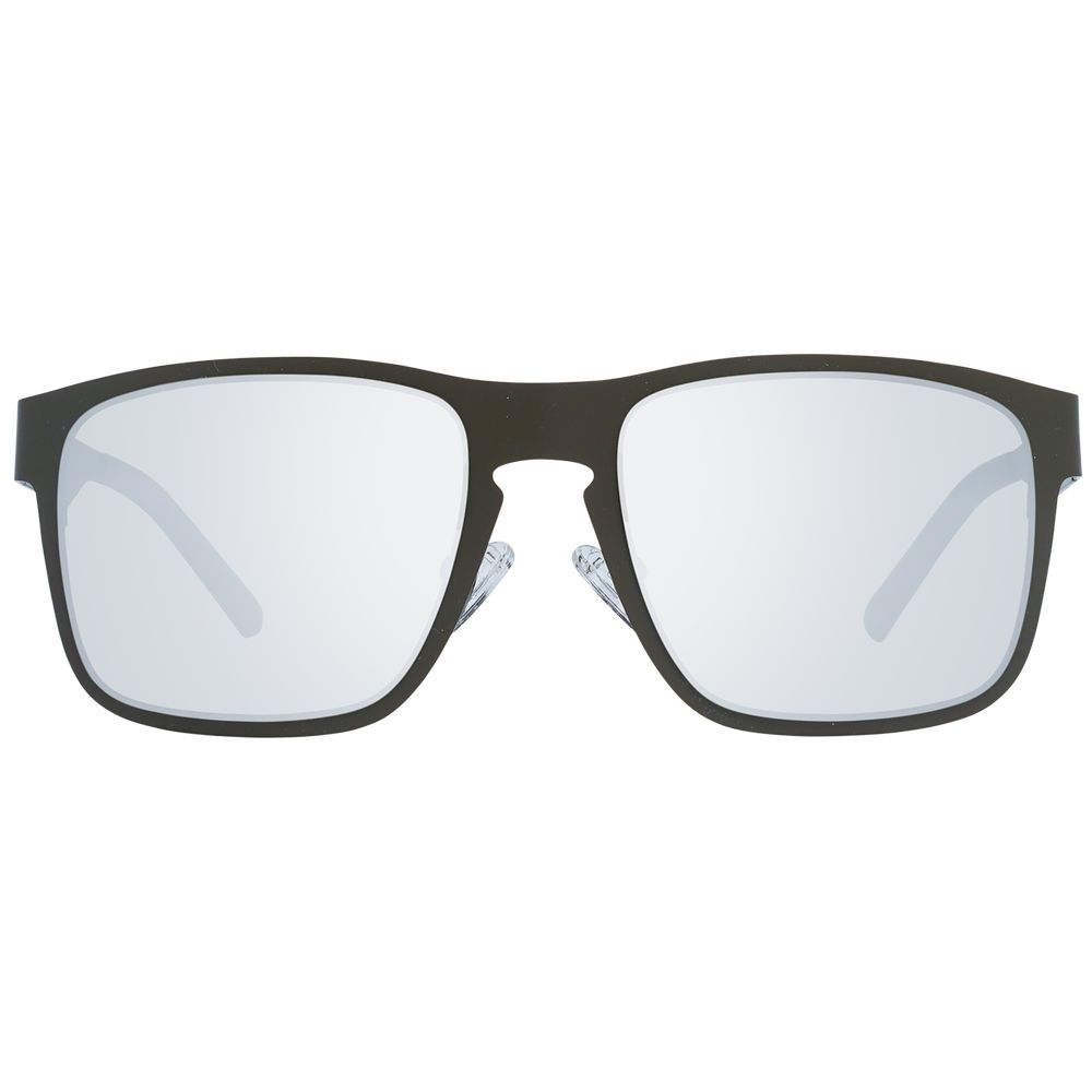 Sunglasses by Guess for men in gray features an lustrous rectangle full-rim frame design with gray coloured frame detailing and non-polarized category-3-dark-tint lens for a lustrous aesthetic.
