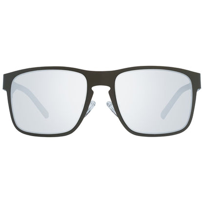 Sunglasses by Guess for men in gray features an lustrous rectangle full-rim frame design with gray coloured frame detailing and non-polarized category-3-dark-tint lens for a lustrous aesthetic.