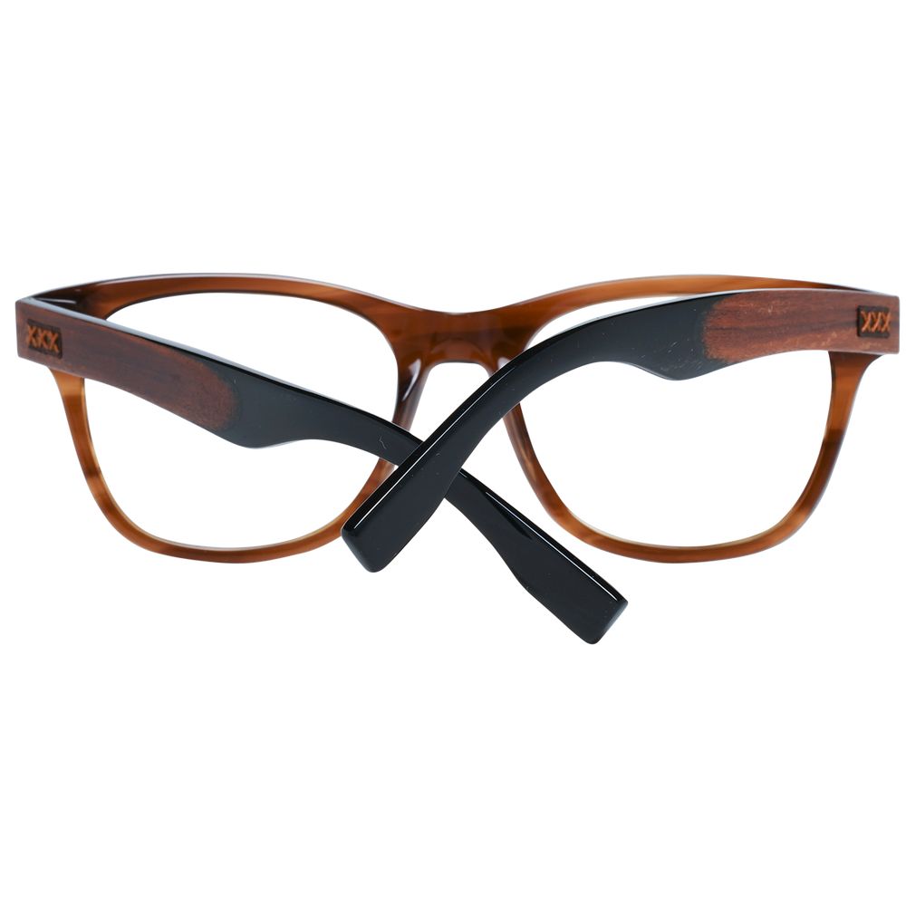 Eyeglasses Frames by Ermenegildo Zegna for men in brown features an refined silhouette, showcasing the refined brown coloured frame and sophisticated full-frame frame design.