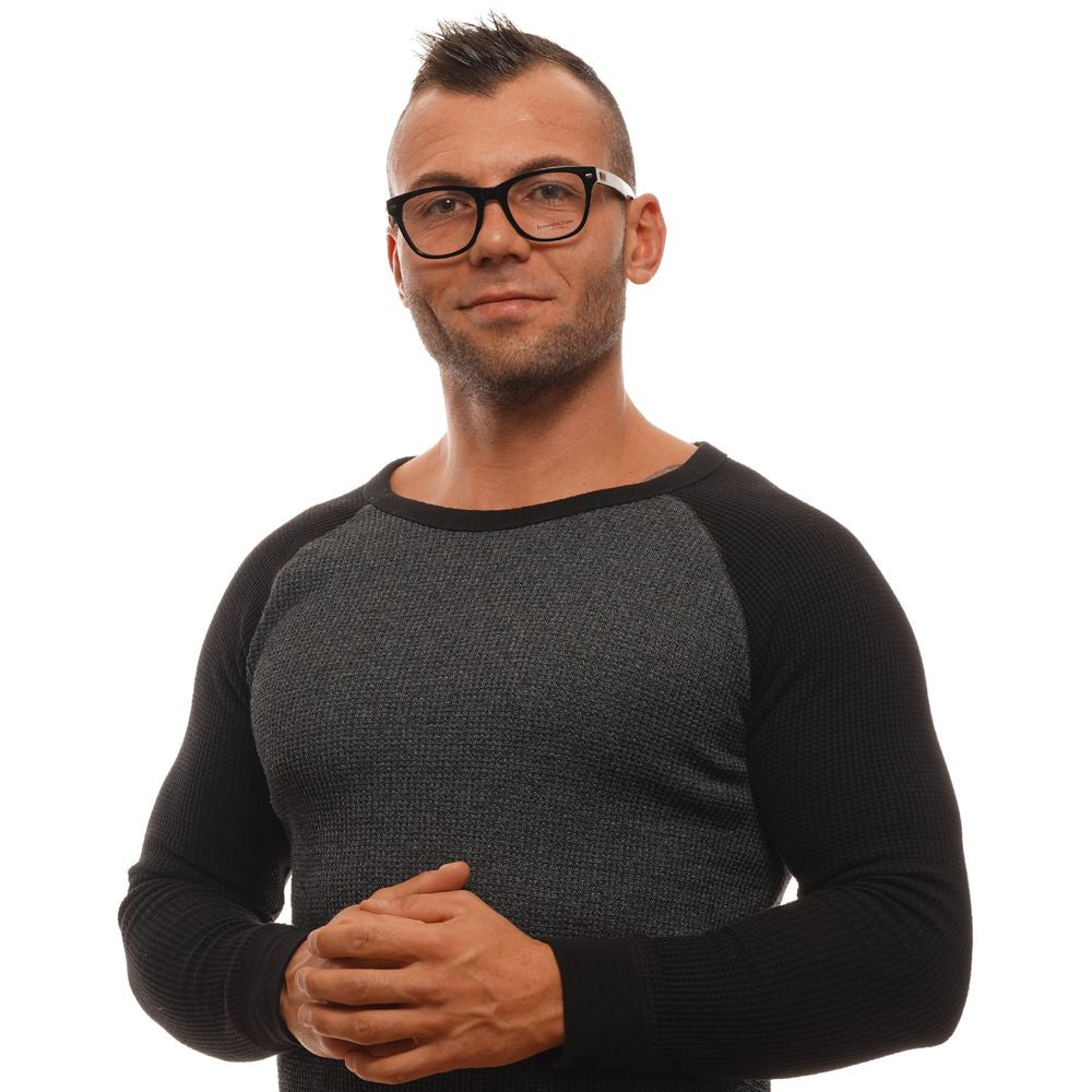 Eyeglasses Frames by Ermenegildo Zegna for men in black showcases a reflective silhouette, artfully incorporating a sophisticated black coloured frame with a distinct full-frame frame design.