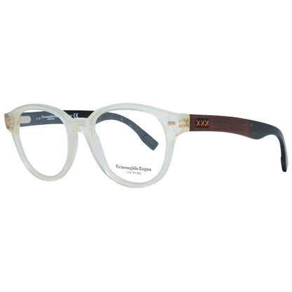 Eyeglasses Frames by Ermenegildo Zegna for men in transparent showcases a refined full-frame frame design with a refined transparent coloured frame finish for a refined and sophisticated look.
