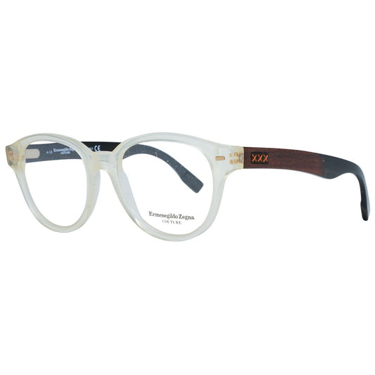 Eyeglasses Frames by Ermenegildo Zegna for men in transparent showcases a refined full-frame frame design with a refined transparent coloured frame finish for a refined and sophisticated look.