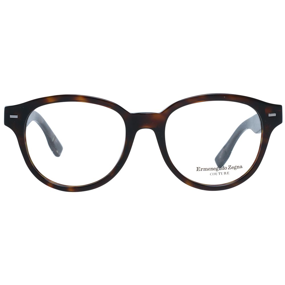 Eyeglasses Frames by Ermenegildo Zegna for men in brown showcases a refined full-frame frame design with a refined brown coloured frame finish for a refined and sophisticated look.