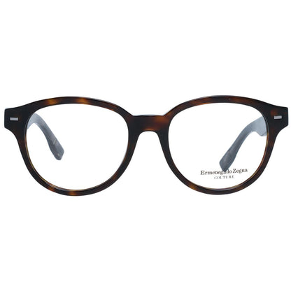 Eyeglasses Frames by Ermenegildo Zegna for men in brown showcases a refined full-frame frame design with a refined brown coloured frame finish for a refined and sophisticated look.