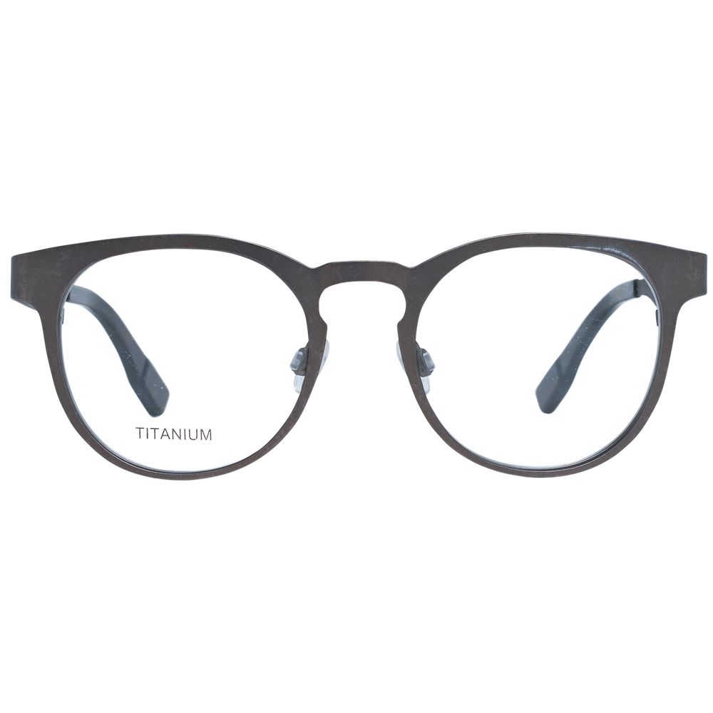 Eyeglasses Frames by Ermenegildo Zegna for men in gray features an refined silhouette, showcasing a sophisticated gray coloured frame and refined full-frame frame design for a refined look.