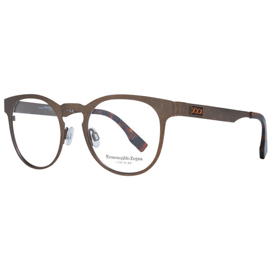 Eyeglasses Frames by Ermenegildo Zegna for men in bronze features a refined silhouette, showcasing a refined bronze coloured frame and full-frame frame design for a sophisticated, premium look.