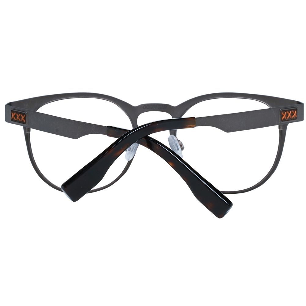 Eyeglasses Frames by Ermenegildo Zegna for men in gray features an refined silhouette, showcasing the refined gray coloured frame and sophisticated full-frame frame design.