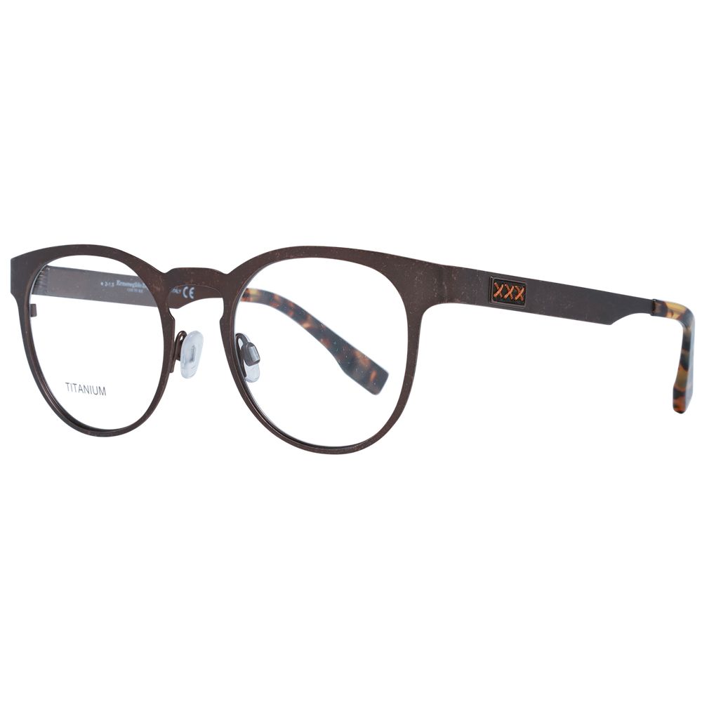 Eyeglasses Frames by Ermenegildo Zegna for men in and bronze showcases an refined full-frame frame design featuring a sophisticated bronze coloured frame for an refined and refined aesthetic.