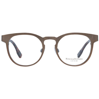 Eyeglasses Frames by Ermenegildo Zegna for men in bronze features an refined silhouette, showcasing the refined bronze coloured frame and sophisticated full-frame frame design.