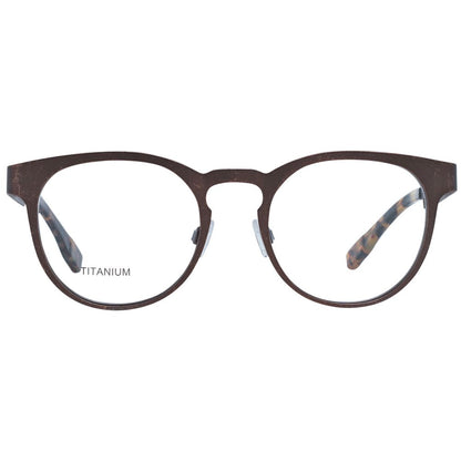 Eyeglasses Frames by Ermenegildo Zegna for men in bronze showcases a reflective silhouette, artfully incorporating a sophisticated bronze coloured frame with a distinct full-frame frame design.