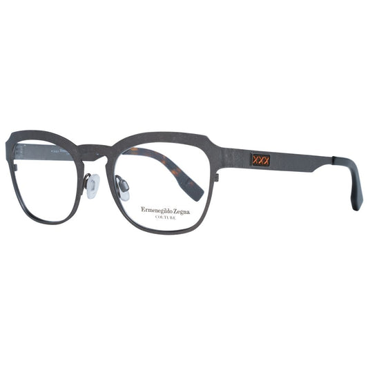Eyeglasses Frames by Ermenegildo Zegna for men in gray features a refined silhouette, showcasing a refined gray coloured frame and full-frame frame design for a sophisticated, premium look.