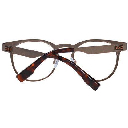 Eyeglasses Frames by Ermenegildo Zegna for men in bronze features an refined silhouette, showcasing a sophisticated bronze coloured frame and refined full-frame frame design for a refined look.