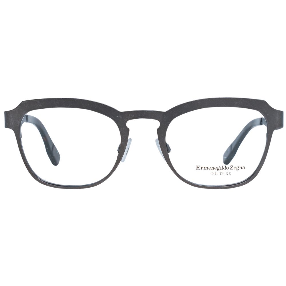 Eyeglasses Frames by Ermenegildo Zegna for men in gray features an refined silhouette, showcasing the refined gray coloured frame and sophisticated full-frame frame design.