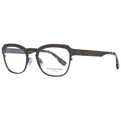 Eyeglasses Frames by Ermenegildo Zegna for men in bronze features an refined silhouette, showcasing a sophisticated bronze coloured frame and refined full-frame frame design for a refined look.