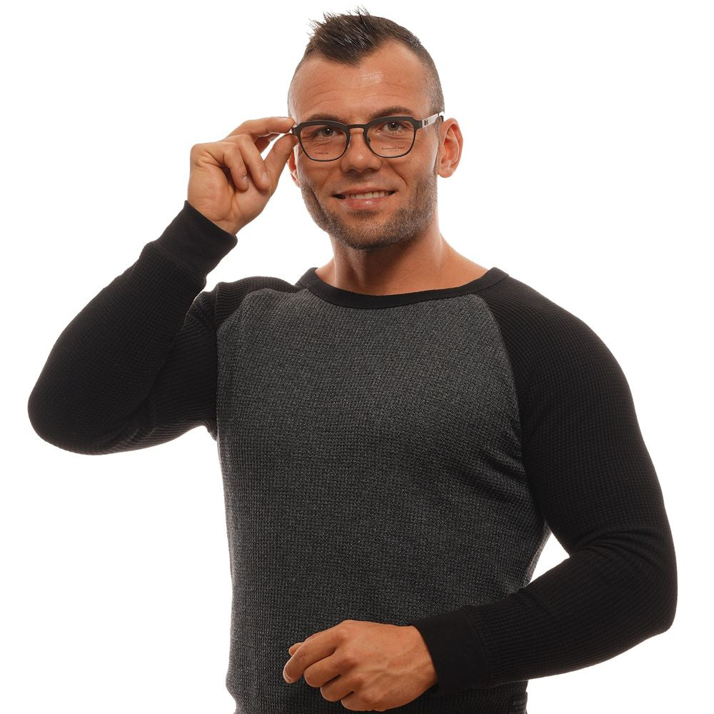 Eyeglasses Frames by Ermenegildo Zegna for men in gray features an refined silhouette, showcasing a sophisticated gray coloured frame and refined full-frame frame design for a refined look.