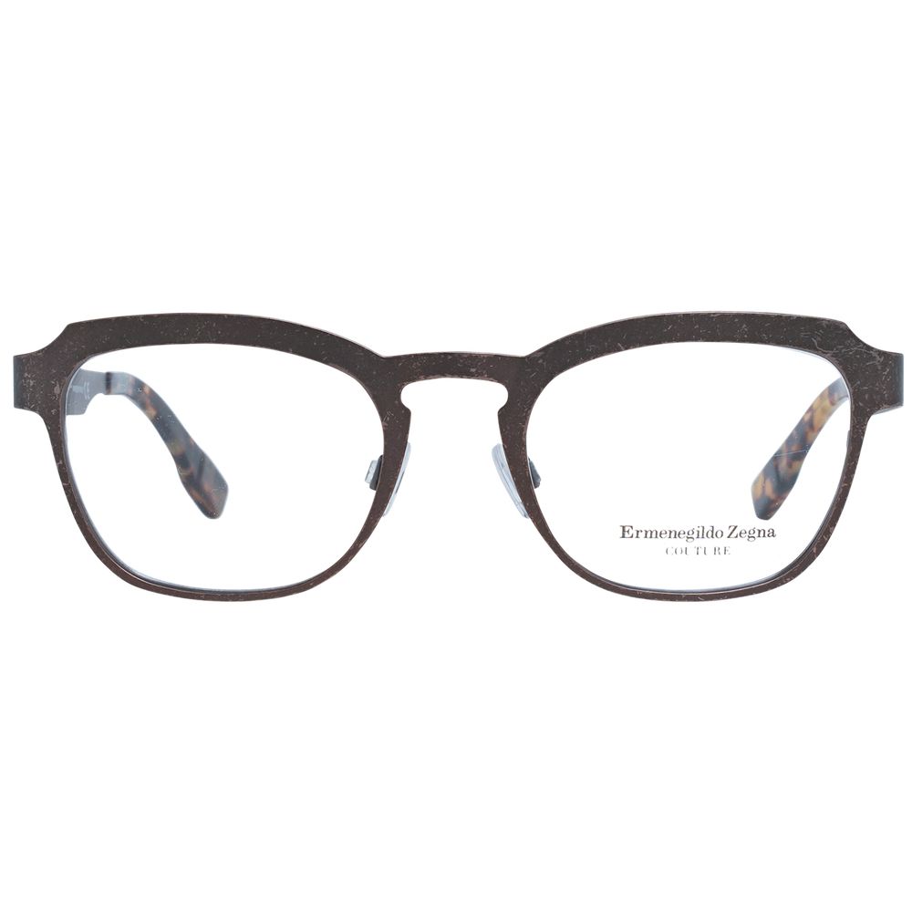Eyeglasses Frames by Ermenegildo Zegna for men in and bronze showcases a refined silhouette, detailed with a bronze coloured frame finish and a sophisticated full-frame frame design.