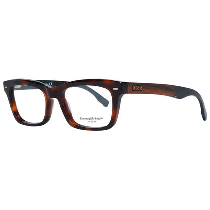 Eyeglasses Frames by Ermenegildo Zegna for men in brown features an refined silhouette, showcasing a sophisticated brown coloured frame and refined full-frame frame design for a refined look.