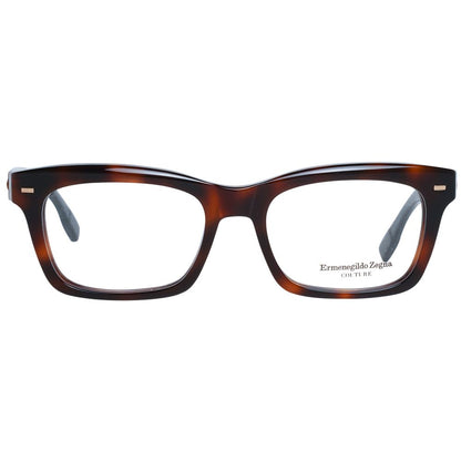 Eyeglasses Frames by Ermenegildo Zegna for men in brown features an refined silhouette, showcasing the refined brown coloured frame and sophisticated full-frame frame design.